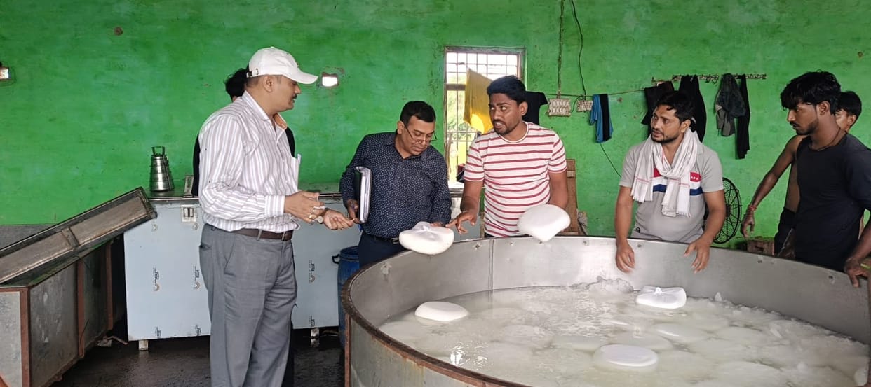 Cheese factory raided, sample filled