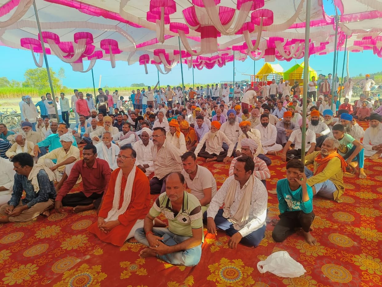 Villagers hanged noose at the protest site