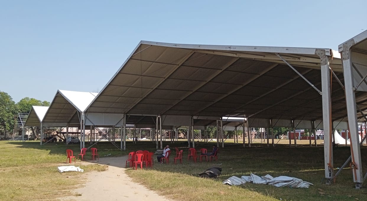 Tent ordered from Meerut, artisans from Rajasthan are decorating the ground