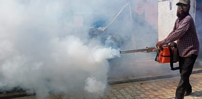 Antilarva spraying intensified in Gram Panchayats