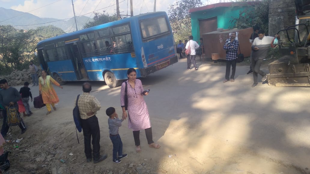 Corporation bus stops in Majhyali, passengers worried