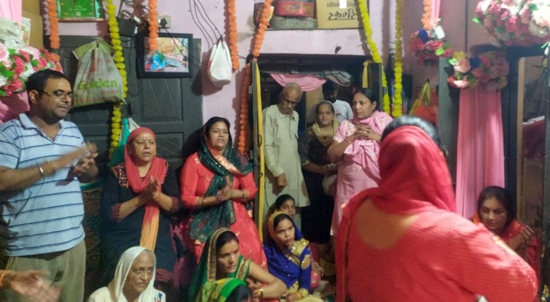 Seeking family peace by worshiping Mother Skandmata