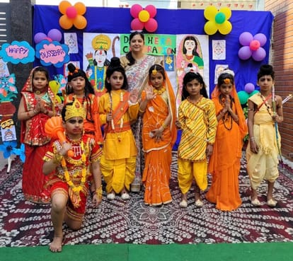 Children dressed up as characters from Ramayana