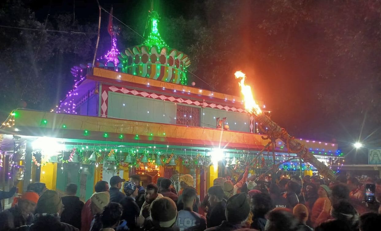 22 hand long torch was the center of attraction in Dhaulinag fair