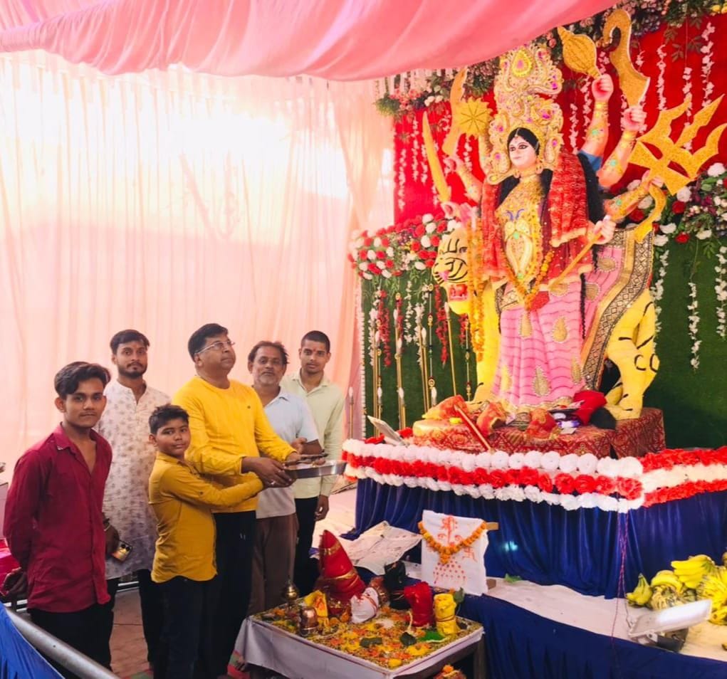 Devotees gathered to worship the Mother Goddess