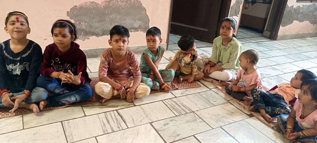 Devotees performed Kanjak puja in temples and homes