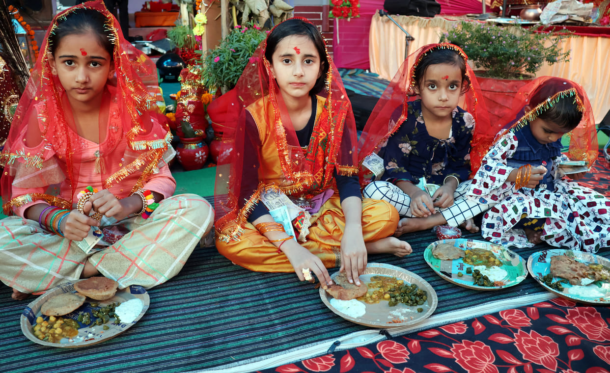 Temples echoed with the cheers of Mother Goddess, devotees stood in queues for darshan.