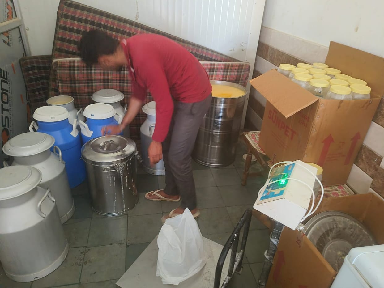 Raid on sweets shop in village Jodkiyan, collected nine samples, got seven kilos of spoiled cream destroyed