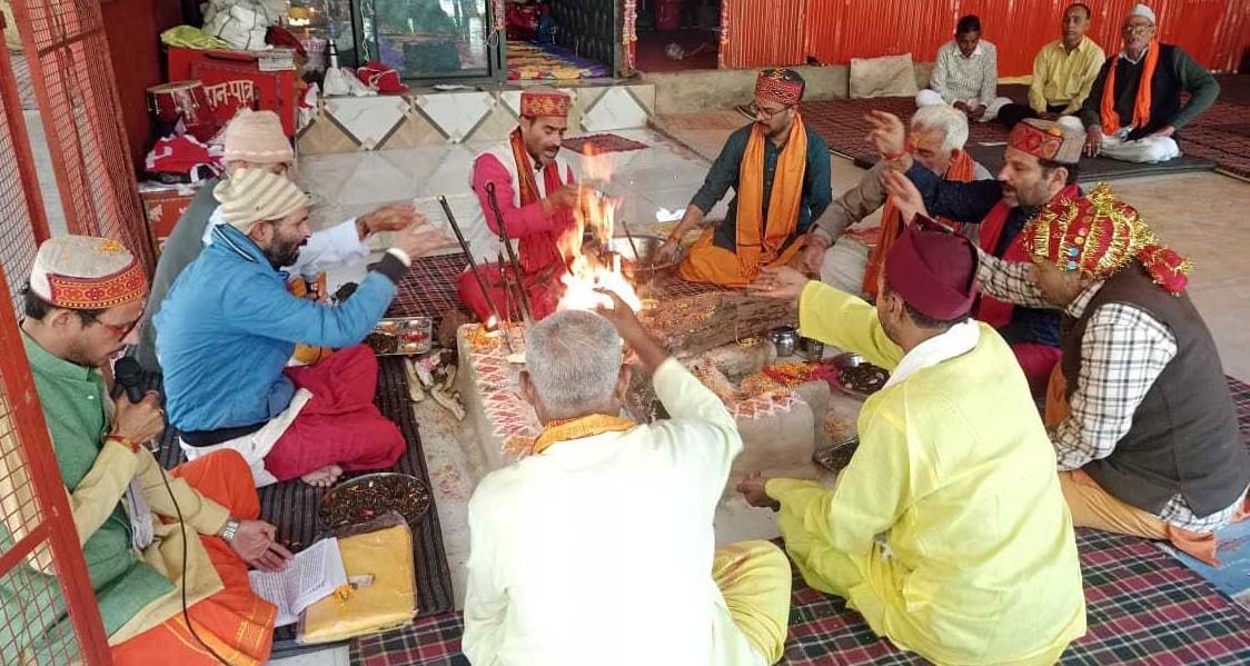 Yagya ritual took place at Purnagiri Dhuni site