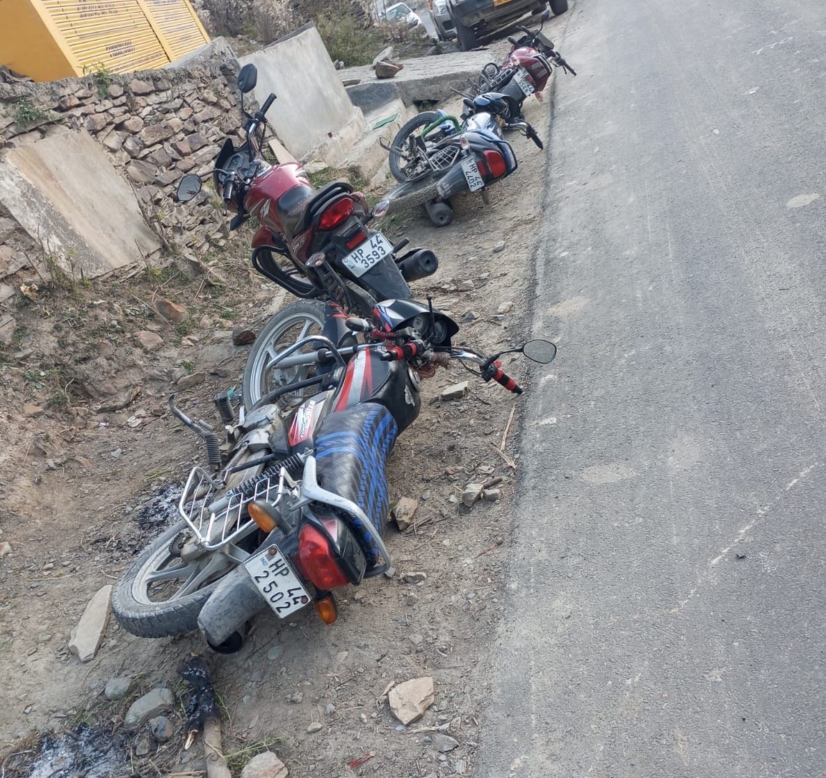 Vandalism and attempt to burn 15 bikes parked on the roadside