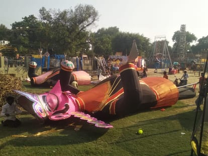 Effigies of Ravana and Kumbhkaran prepared for Rs 37 thousand