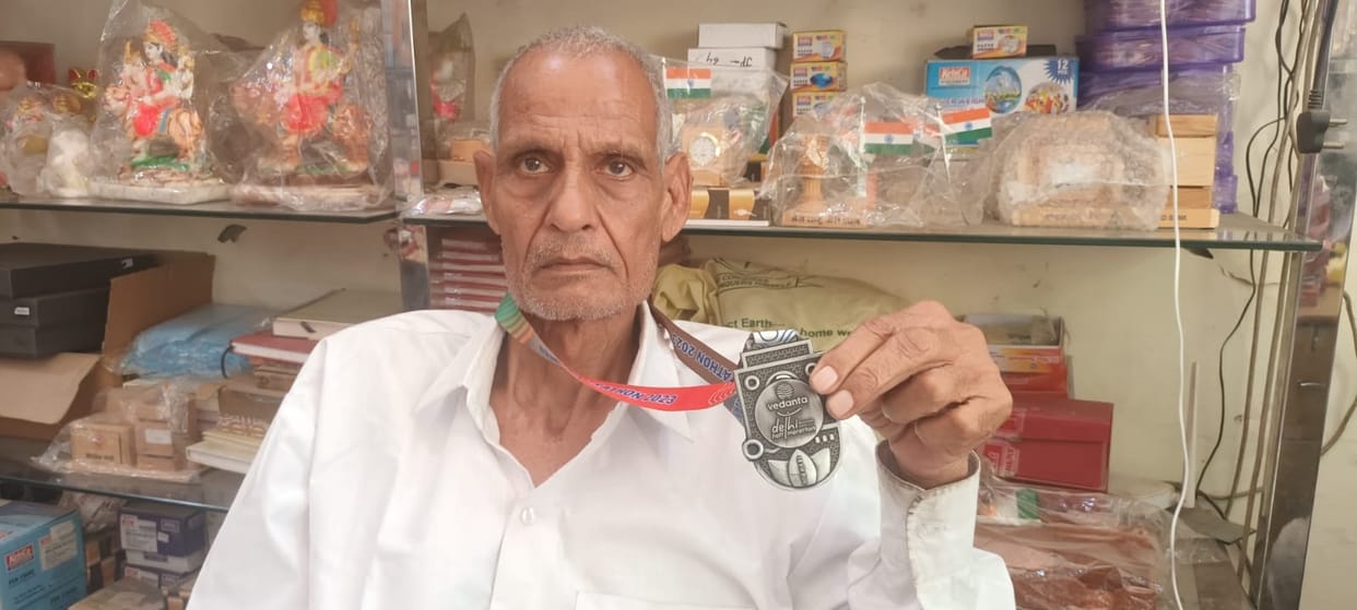 8 year old Dalbir Singh got 35th place in Vedanta Delhi Half Marathon