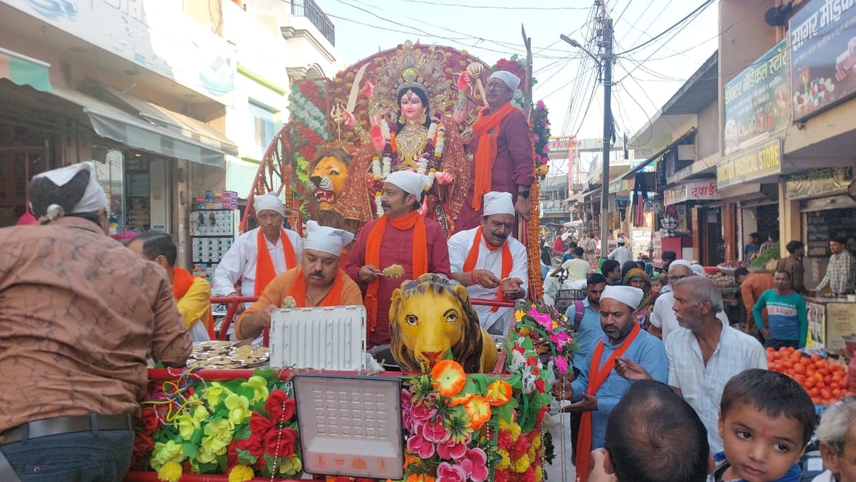 Sanjhi immersion procession taken out