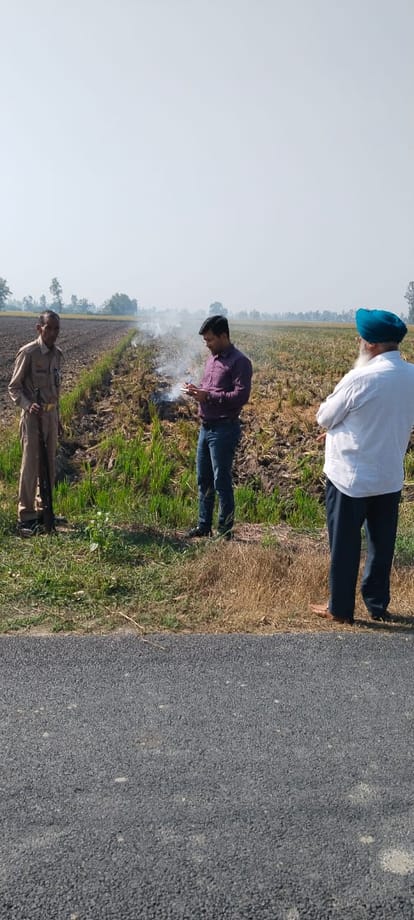 Stubble burning in six villages extinguished, fine recovered from seven farmers