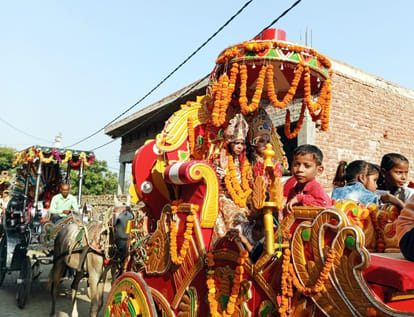 Mata Rani's procession was taken out with great pomp in Risauli