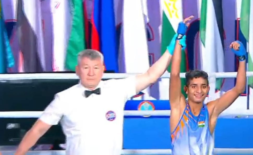 Boxer Sikandar hits Japanese player with winning punch in Junior Asian Championship