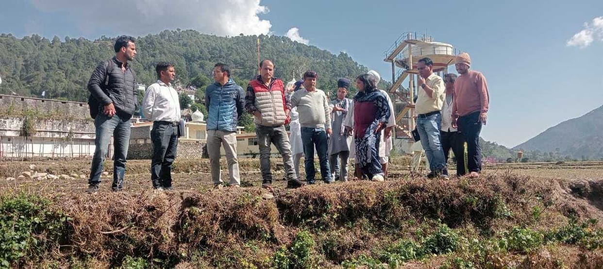 Officials conducted on-site inspection for bridge construction