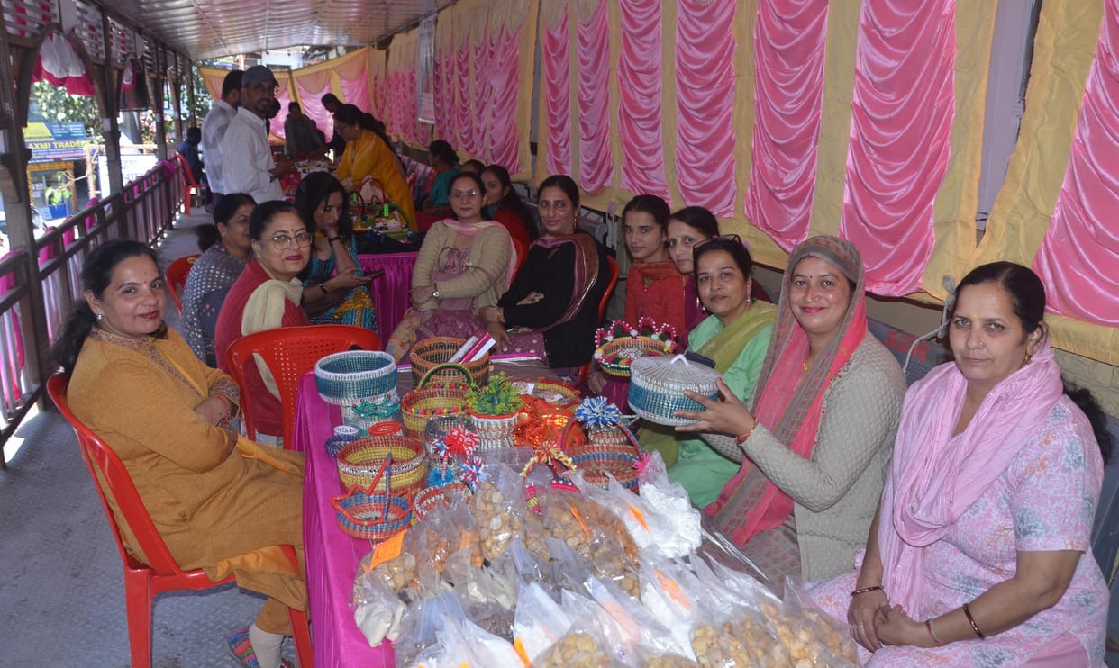 Self-help groups set up stalls of various products