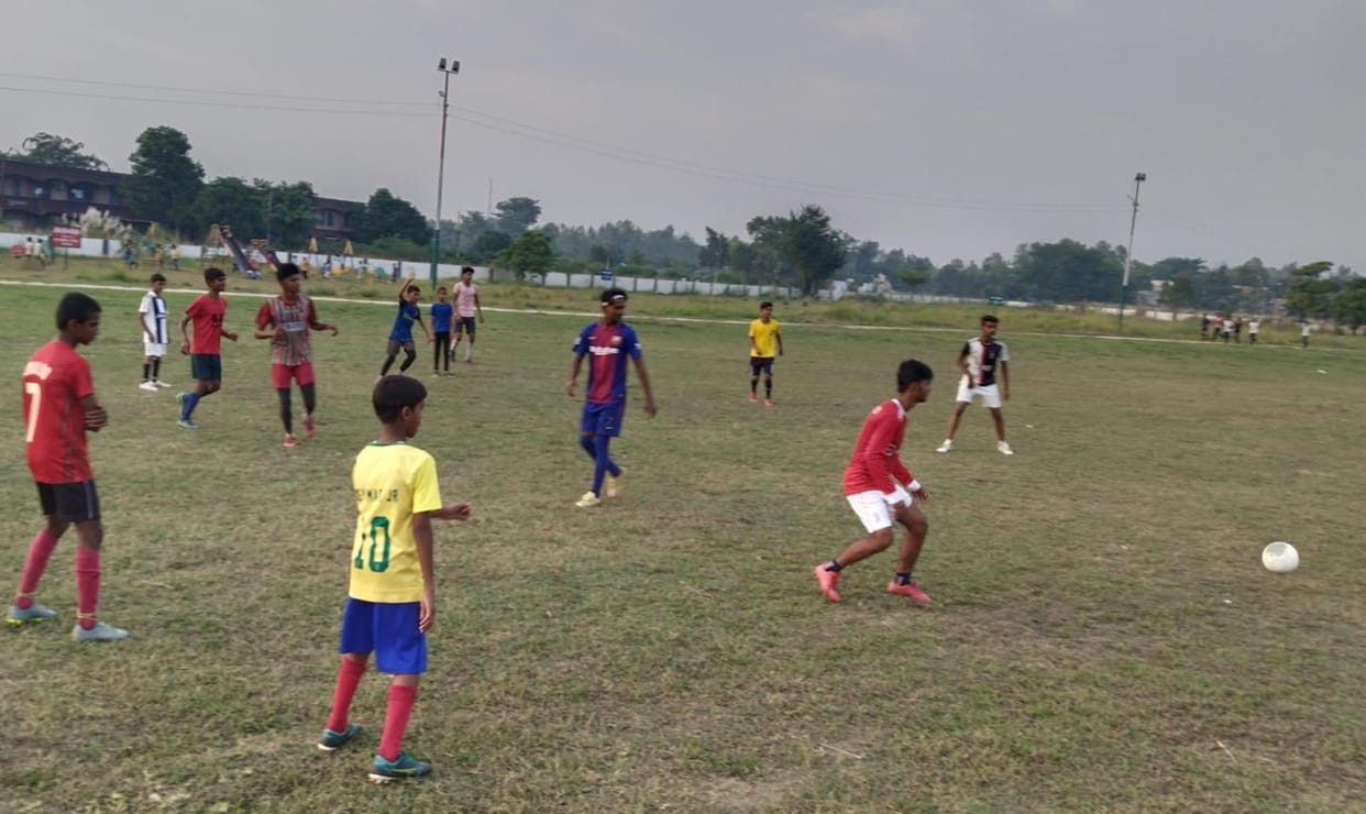 Seeing the competition, football players intensified their practice