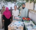 थाना गढीपुख्ता पुलिस द्वारा पकडे  आतिशबाजी आदि सामग्री के आरोपी