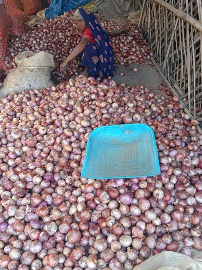 When the arrival decreased, even onion started crying