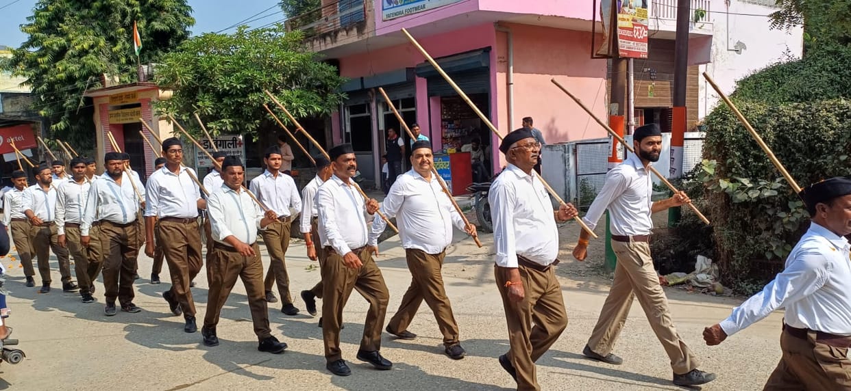 Volunteers organized a march