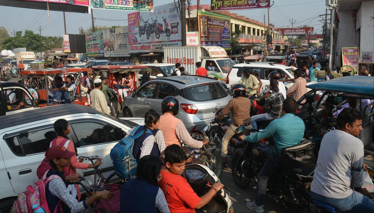 As soon as the festival started, the traffic system collapsed, there was a jam throughout the day.