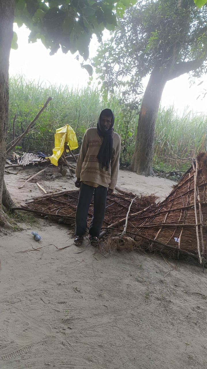 After hiding in the forest for three days, elephants again created havoc