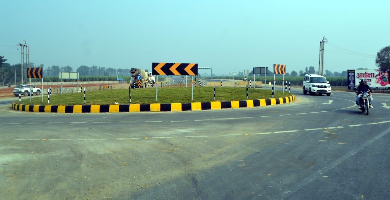 District's first roundabout, cross junction ready