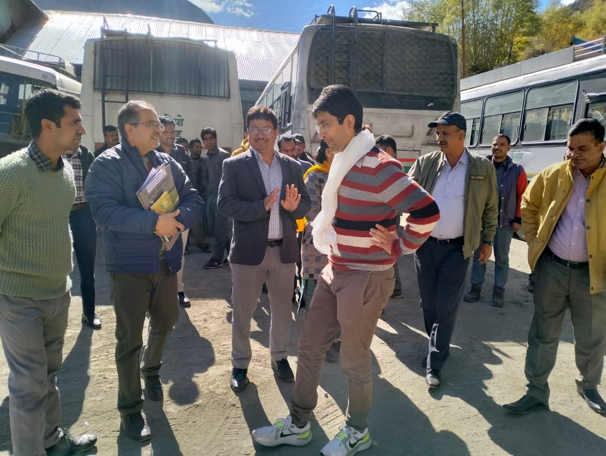 Managing Director of the Corporation inspected Keylong Bus Stand