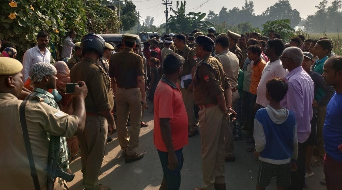 protest against woman died