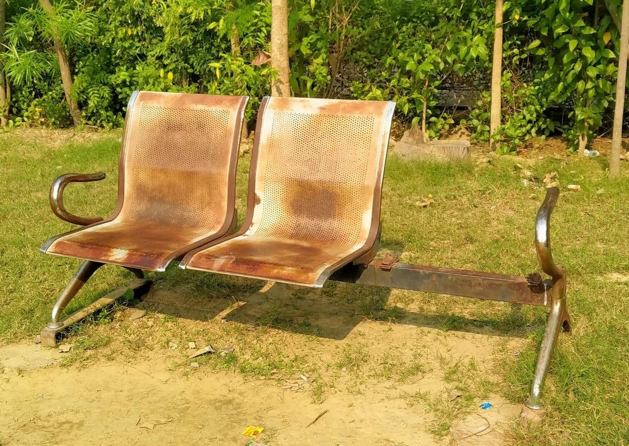 The condition of municipality's open gym is bad.