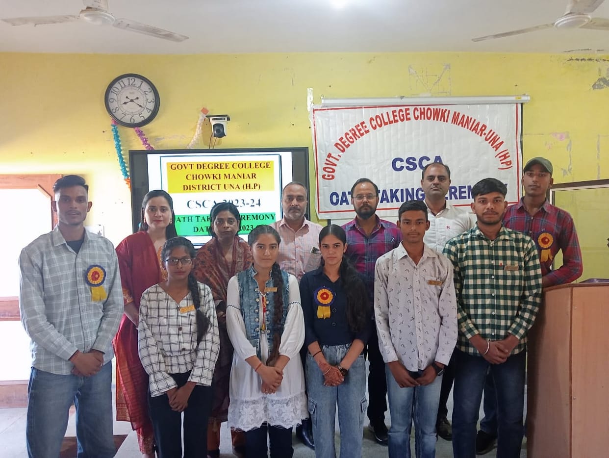 Student council officers took oath in Chowkimanyar College
