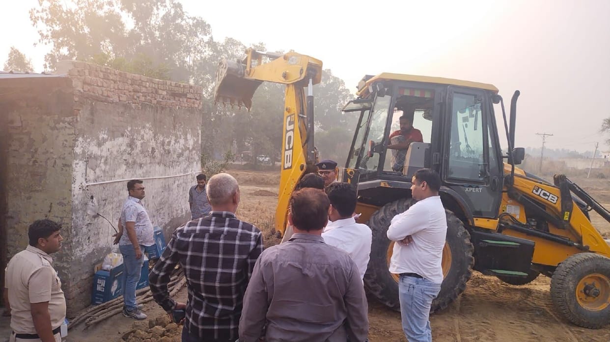 Bulldozer runs on colony cut in seven and a half acres