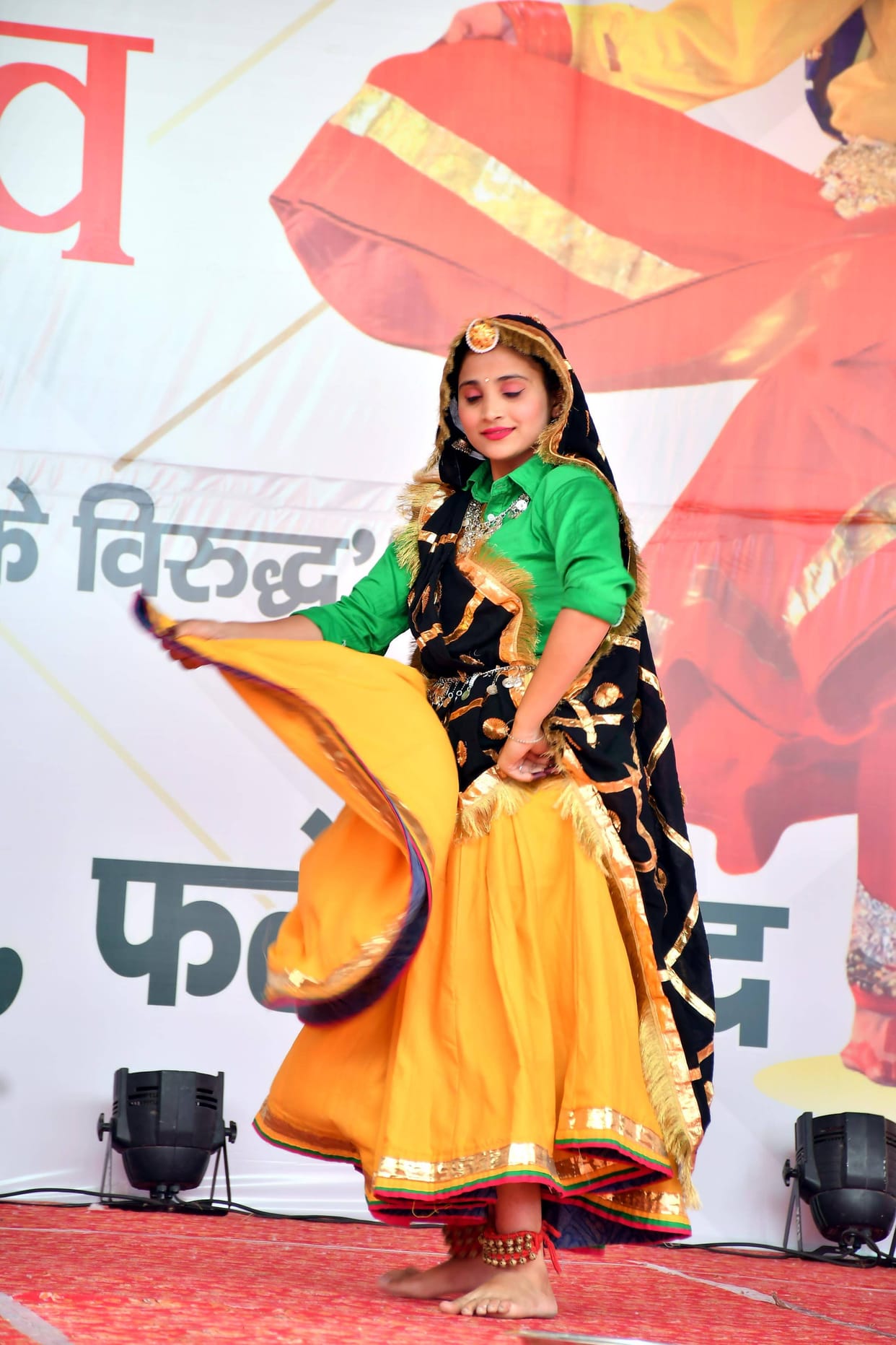 On the second day of Youth Festival, girls created a stir with Haryanvi dance.