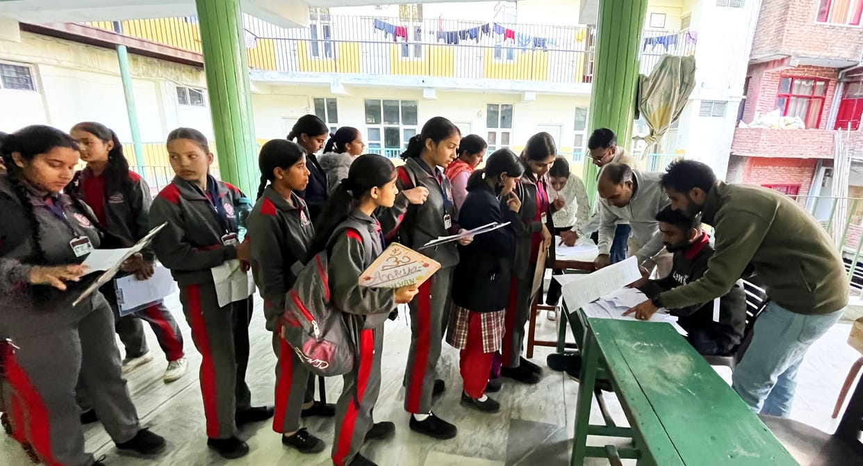 Students looked excited for scholarship exam

Started reaching the examination center two hours ago