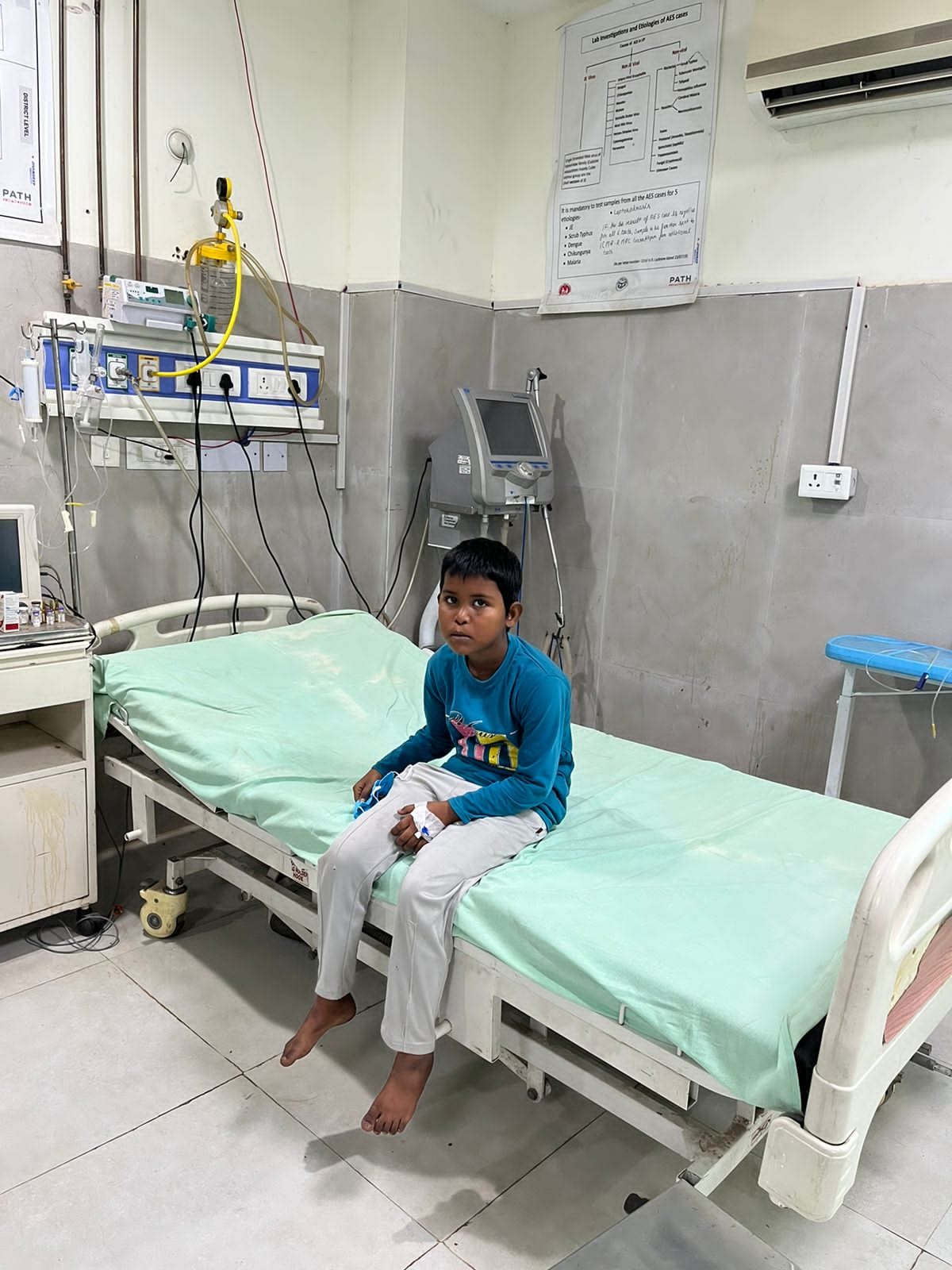 Two children suffering from diphtheria admitted to the district hospital