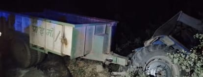 Bike rider dies, companion injured in tractor-trolley collision