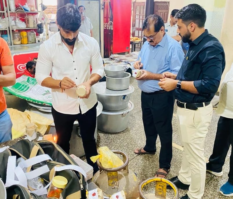 Chief Minister Flying Squad and FDA investigated sweet shops, filled eight samples