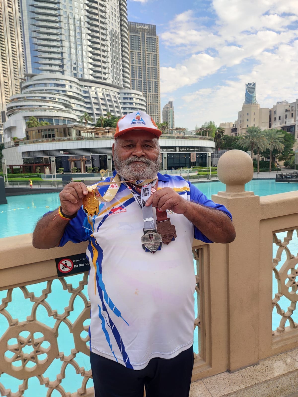 BN Mishra increased his prestige by winning three medals including one gold in Dubai