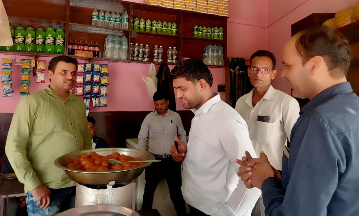 Chief Minister Flying Squad collected samples of sweets from the sweet store