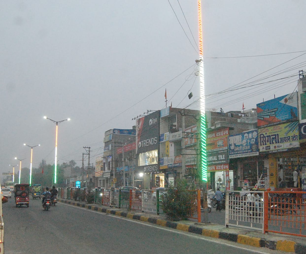 Pollution hits hard, construction works under guard