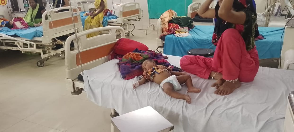 Children are suffering from cold, cough and fever due to changing weather.