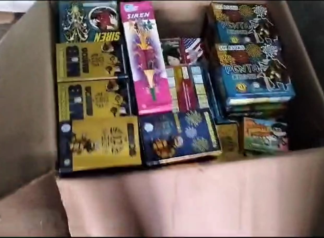 Five quintals of firecrackers seized in Khurja, three arrested
