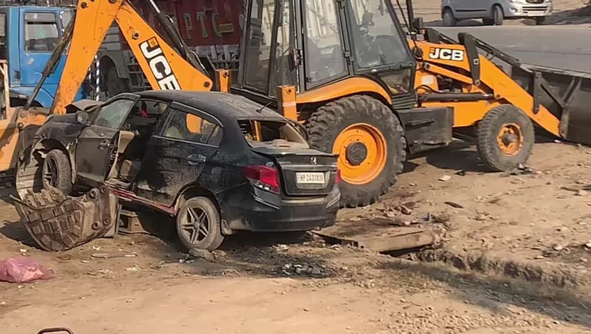 A speeding car crushed three youths on the roadside, two died
