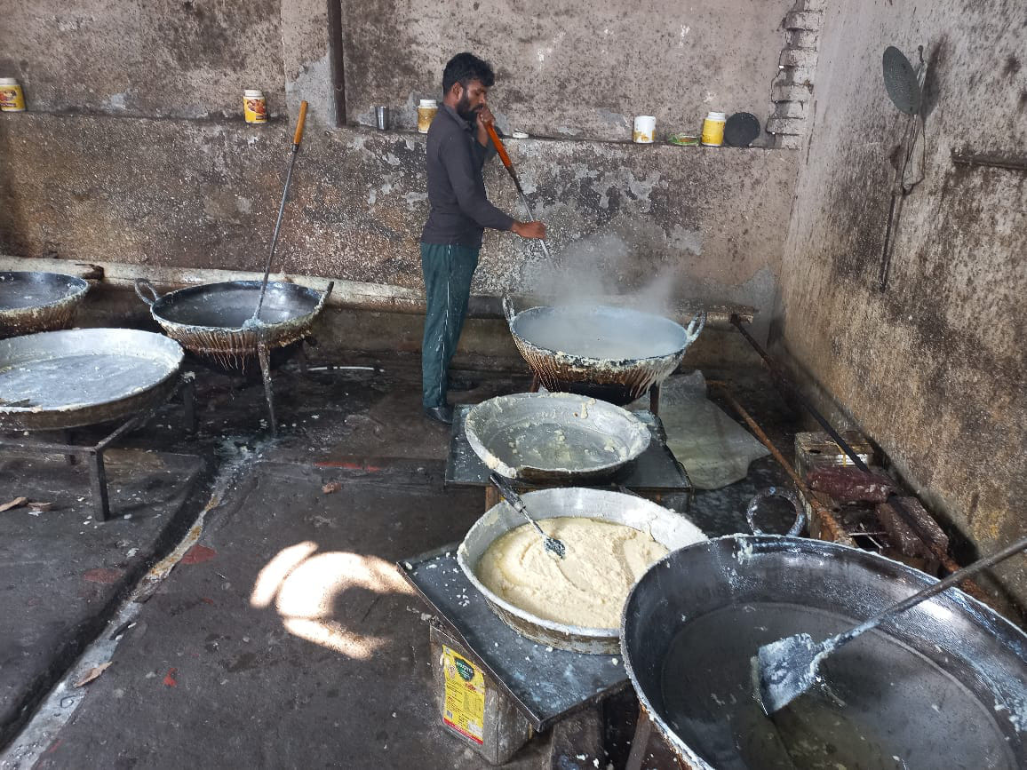 Two illegal sweet factories raided, material seized