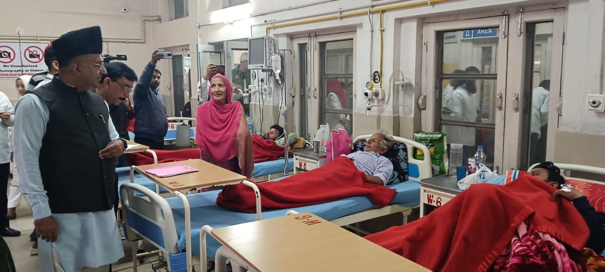 jammu, gandhinagar hosipital, inspection