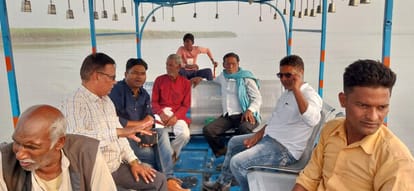 Effort to bring the stream of Ganga to the main ghat in Mela Kakoda