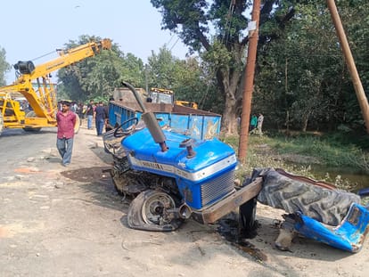 Tractor and dumper collide, villager dies after being flattened