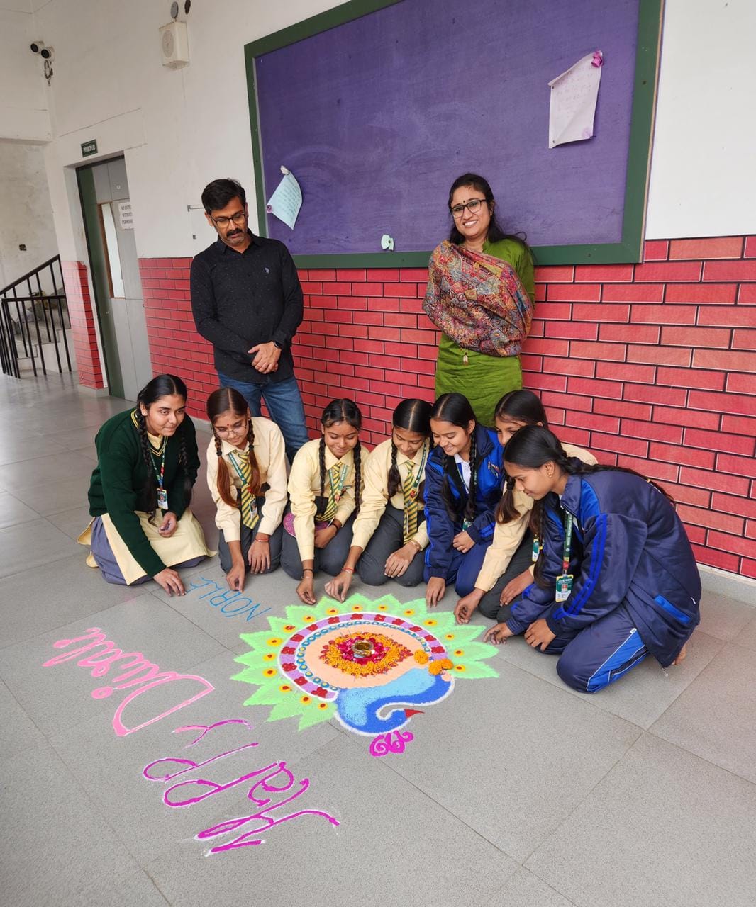Children decorated lamps, poster competition was held